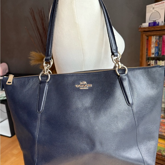 Coach Ava Navy Blue Tote Bag - Picture 13 of 15